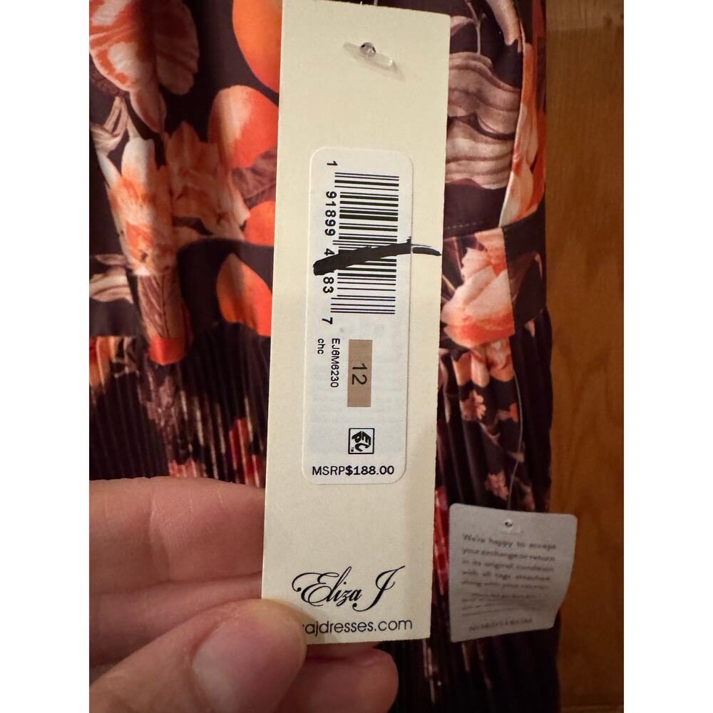 Eliza J Floral Print Sleeveless Midi Dress - Size 12 (see narrative) - Picture 9 of 10